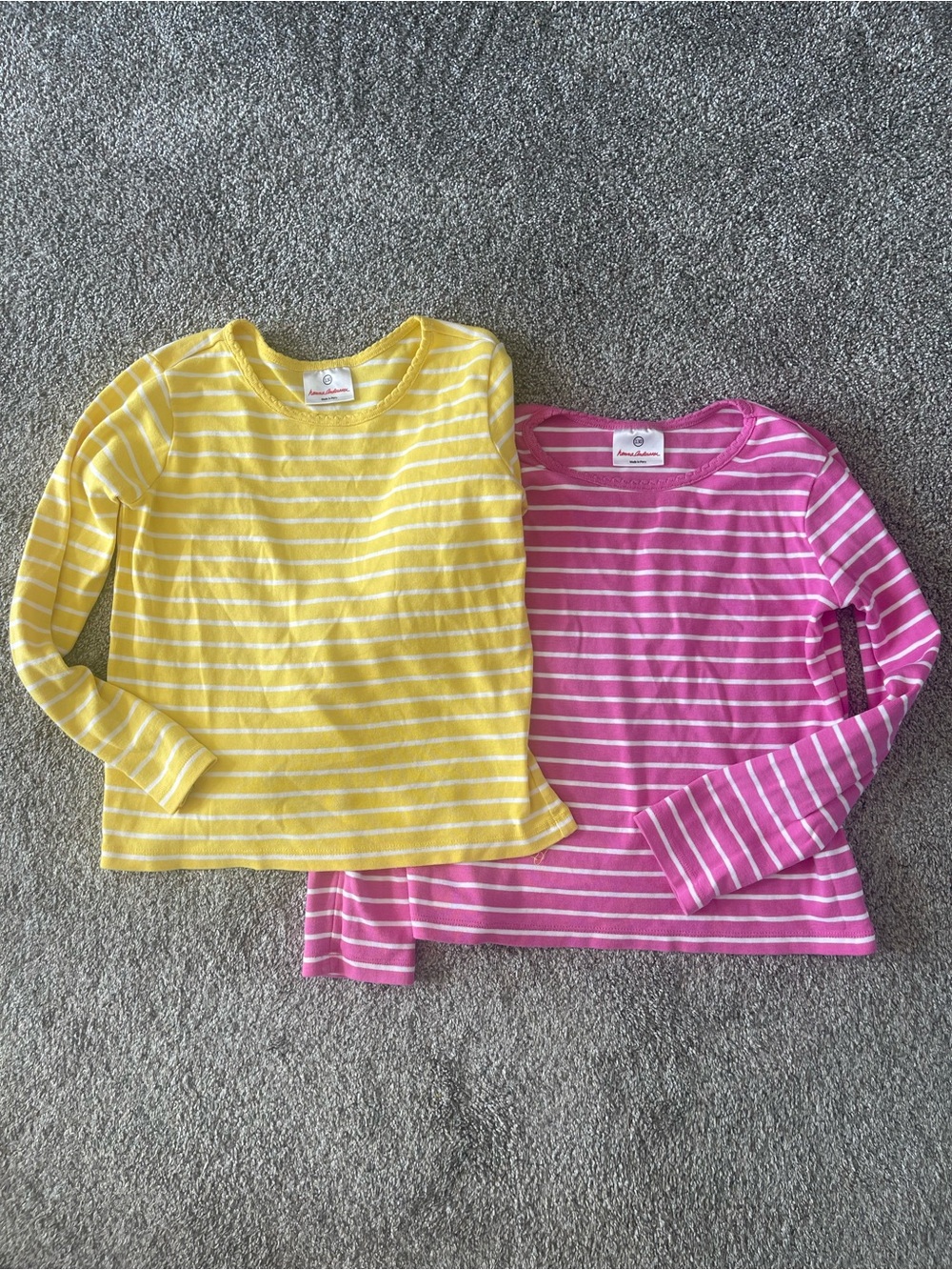 Hanna Andersson Yellow & White Striped Tee